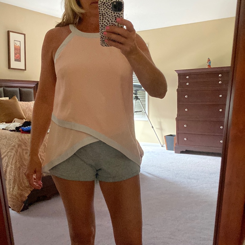 Eclair peach/light gray camisole blouse